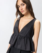 Crop top con volant e laccetti -  | Pinko