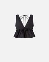 Crop top con volant e laccetti -  | Pinko
