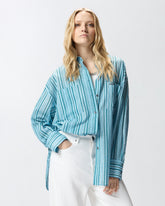 Camicia in cotone a righe con tasche -  | Pinko