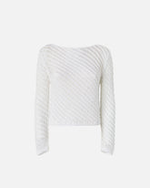 Maglia effetto uncinetto con paillettes -  | Pinko