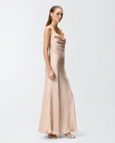 Abito slipdress lungo in satin -  | Pinko