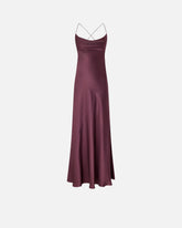 Abito slipdress lungo in satin -  | Pinko