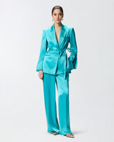 Giacca in satin con cintura -  | Pinko