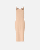 Abito midi aderente con ricamo gioiello -  | Pinko