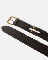 Cintura in pelle liscia con cinturini 6 cm -  | Pinko
