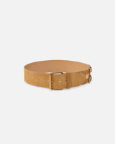 Split leather belt with straps, 6 cm -  | Pinko