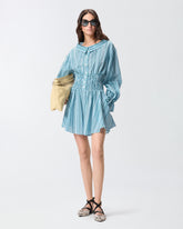 Tuta corta in cotone a righe -  | Pinko