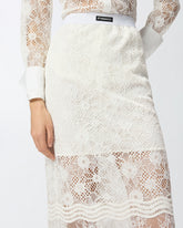 Gonna midi in pizzo con spacchetti -  | Pinko