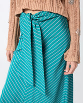 Gonna midi con motivo a righe e fusciacca -  | Pinko