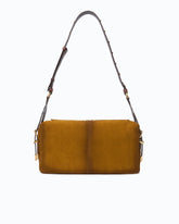 Borsa a spalla media Keeper Bag in suede effetto spray -  | Pinko