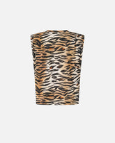 Maglia smanicata con stampa tigrata -  | Pinko