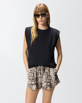 T-shirt smanicata in jersey doppio -  | Pinko
