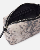 Borsa bauletto a tracolla media in suede con stampa pitone -  | Pinko
