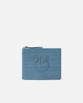 Pochette in rafia con logo Love Birds -  | Pinko