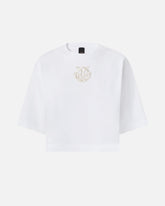 T-shirt cropped con ricamo Love Birds -  | Pinko