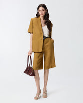 Bermuda in lino con piega stirata -  | Pinko