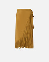 Gonna a portafoglio longuette con frange -  | Pinko