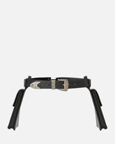 Texan leather belt with storage pockets, 3 cm -  | Pinko