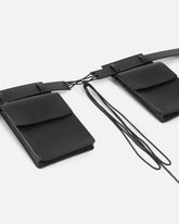Texan leather belt with storage pockets, 3 cm -  | Pinko