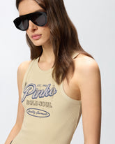 Top canotta con lettering vintage -  | Pinko