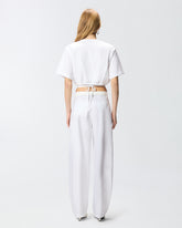T-shirt cropped con laccio e dettagli texani -  | Pinko