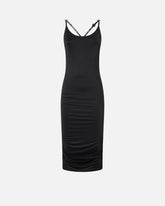 Abito midi a tubino lucido con spalline incrociate -  | Pinko