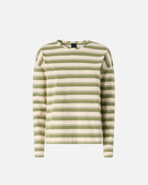 Maglia in jersey a righe con colletto strutturato -  | Pinko