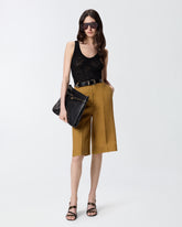 Ribbed vest top with logo -  | Pinko