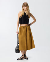 Gonna midi con spacco e fibbia texana -  | Pinko