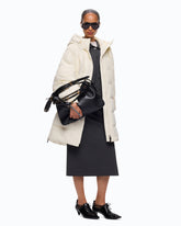 Lange, wattierte Steppjacke mit Kapuze -  | Pinko