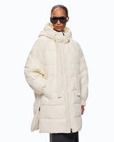 Lange, wattierte Steppjacke mit Kapuze -  | Pinko