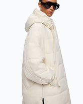 Lange, wattierte Steppjacke mit Kapuze -  | Pinko