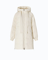 Lange, wattierte Steppjacke mit Kapuze -  | Pinko