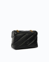 Mittelgroße Umhängetasche Love Bag Puff aus gestepptem Nappaleder mit Schmuckschnalle -  | Pinko