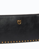 Borsa a tracolla Mini Half Moon Horizontal in pelle new biker con mini borchie -  | Pinko
