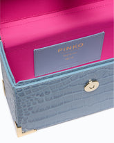 Borsa vanity a tracolla piccola in pelle stampa coccodrillo PINKO Galleria - Trasparente | Pinko