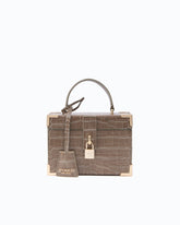Petit sac à bandoulière façon vanity-case en cuir embossé crocodile PINKO Galleria - Trasparente | Pinko
