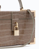 Petit sac à bandoulière façon vanity-case en cuir embossé crocodile PINKO Galleria - Trasparente | Pinko