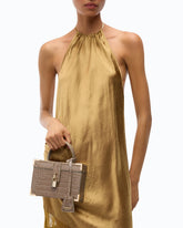 Petit sac à bandoulière façon vanity-case en cuir embossé crocodile PINKO Galleria - Trasparente | Pinko