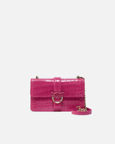 Borsa a tracolla piccola Love Bag in pelle stampa coccodrillo con fibbia gioiello PINKO Galleria -  | Pinko