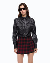 Chemise enduite façon cuir nappa -  | Pinko