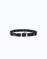 Leather belt with rectangular studs, 3 cm -  | Pinko