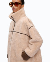 Caban mit Shearling-Effekt und hohem Kragen -  | Pinko