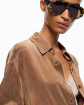 Shirt in peachskin-feel twill -  | Pinko
