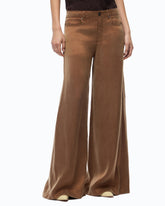 Pantaloni palazzo in twill mano pesca -  | Pinko
