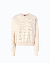 Fully rhinestoned fleece sweater -  | Pinko