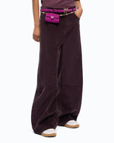 Sztruksowe spodnie barrel fit -  | Pinko