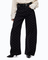 Pantaloni barrel fit con borchie -  | Pinko