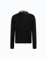 Wool-blend sweater with jewel collar -  | Pinko