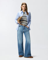 Canotta a righe con logo PINKO -  | Pinko